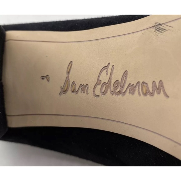 Sam Edelman Black Heels with Gold Buckle - Picture 8 of 9